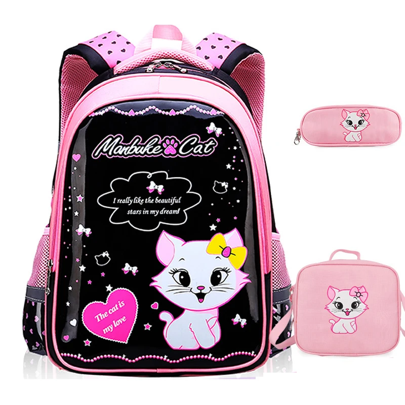 Новинка; детские школьные сумки для девочек; школьные рюкзаки с рисунком кота; Детские рюкзаки; рюкзак для девочек; mochila infantil menino