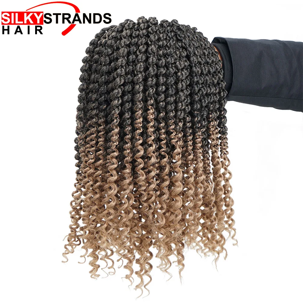 14inch Short Kinky Twist Crochet Braid Hair Silky Strands