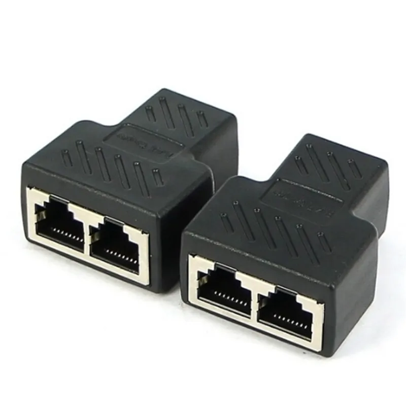 От 1 до 2 способов LAN Ethernet сетевой кабель RJ45 Женский адаптер разъём разветвитель