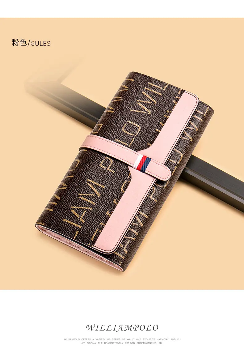 Чехол-Кошелек для женщин Женский кошелек, большого размера дизайн роскошный Стильный чехол-бумажник с мобильного телефона подростков Модный чехол-бумажник с WILLIAMPOLO