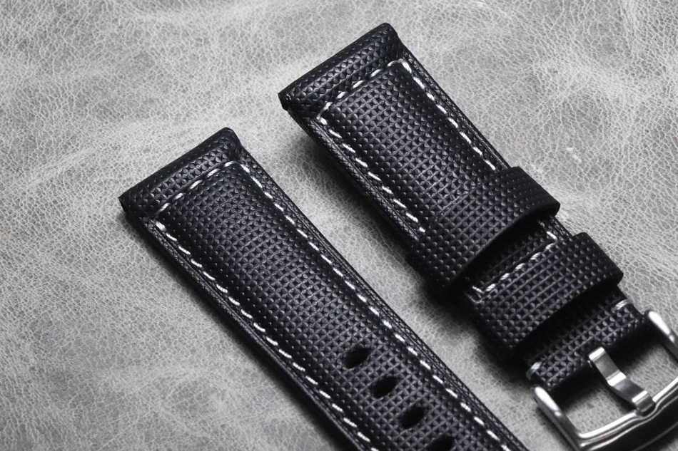 Винтажный черный кожаный ремешок для наручных часов часы аксессуары браслет 20 мм 21 мм 22 мм 24 мм 26 мм модный ремешок для часов Omega Panerai