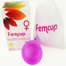 Femcup Оптовая Многоразовые Медицинского Силикона Менструальный Кубок Женская Гигиена Продуктов Lady Менструация Copo