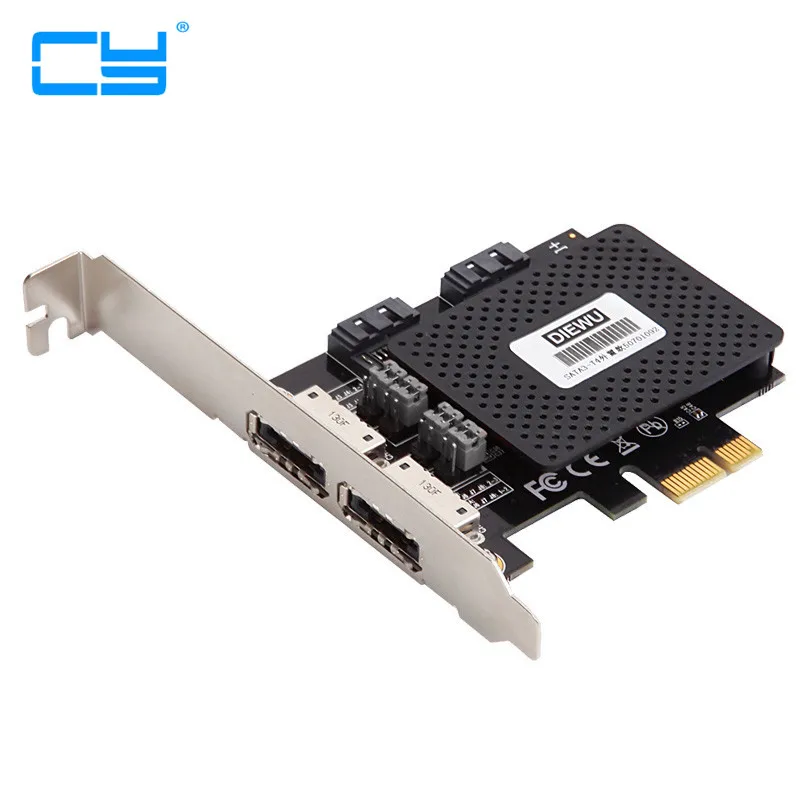 

New PCI-E To 2 port SATA 3.0 & 2 port esata PCIE SATA3 Expansion Card PCI-E Adapter With tracking number
