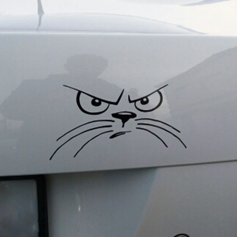 面白い不満猫の顔車のステッカー漫画の動物防水ビニール自動車製品カースタイリングと装飾オート商品 Car Stickers Aliexpress