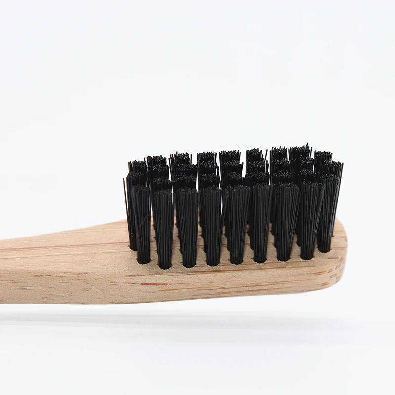 Радужная бамбуковая зубная щетка 6 цветов круглая бамбуковая ручка черная щетина для взрослых Tandenborstel с деревянной ручкой низкоуглеродистая зубная щетка