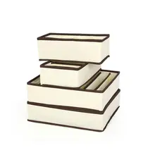 2019 New Style Foldable Storage Box For Shoes Wardrobe Closet Organizer Sock Bra Underwear Cotton Storage Bags