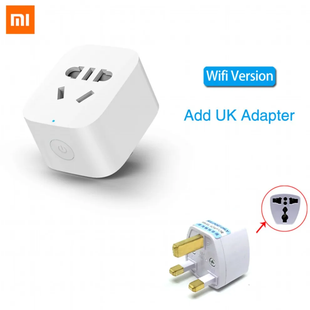 Xiao mi Jia mi умная розетка WiFi беспроводной розетки с дистанционным управлением адаптер питания включения и выключения с телефоном - Цвет: Add UK Adapter