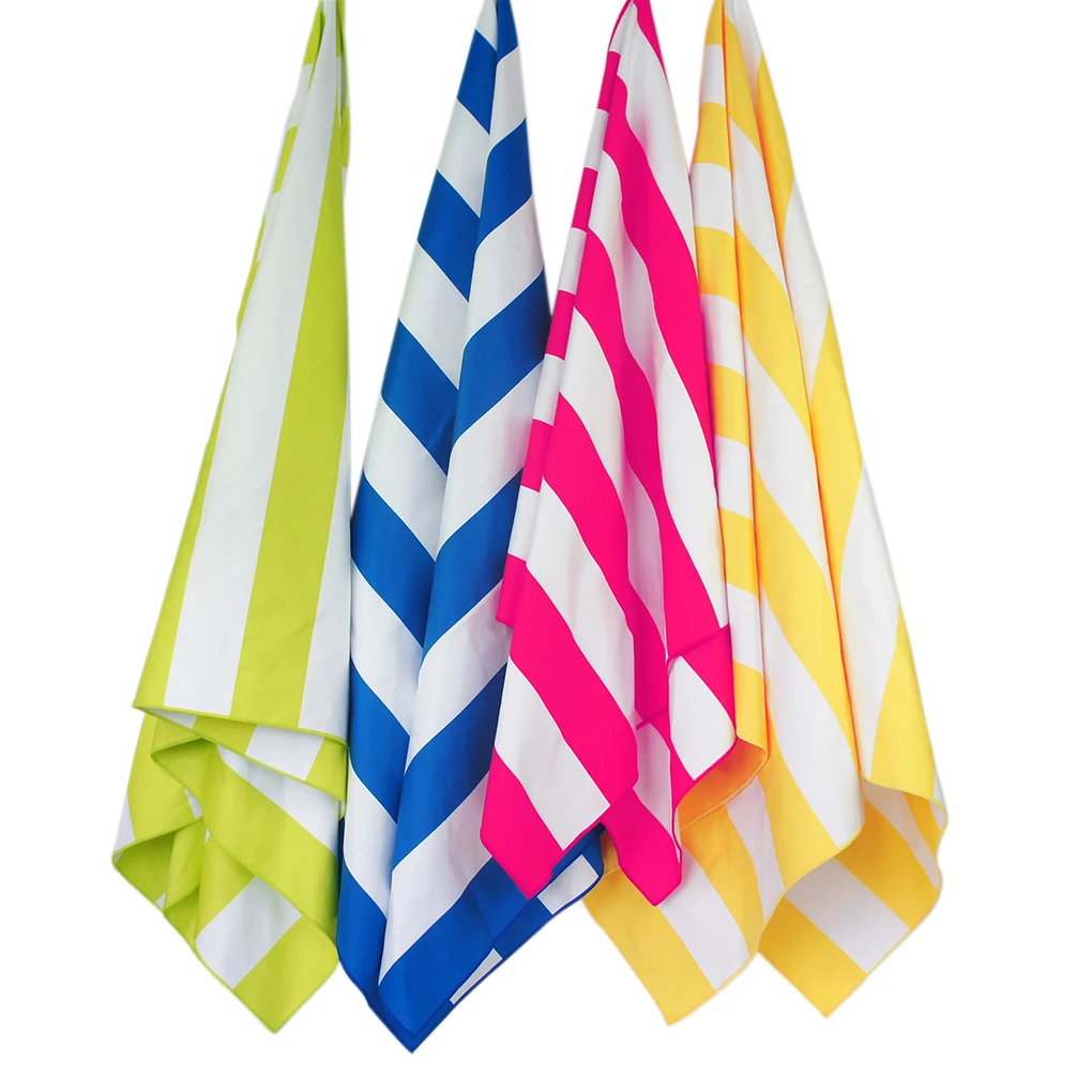 New Striped Extra Large Microfibre Beach Towel Quick Dry Travel Towel