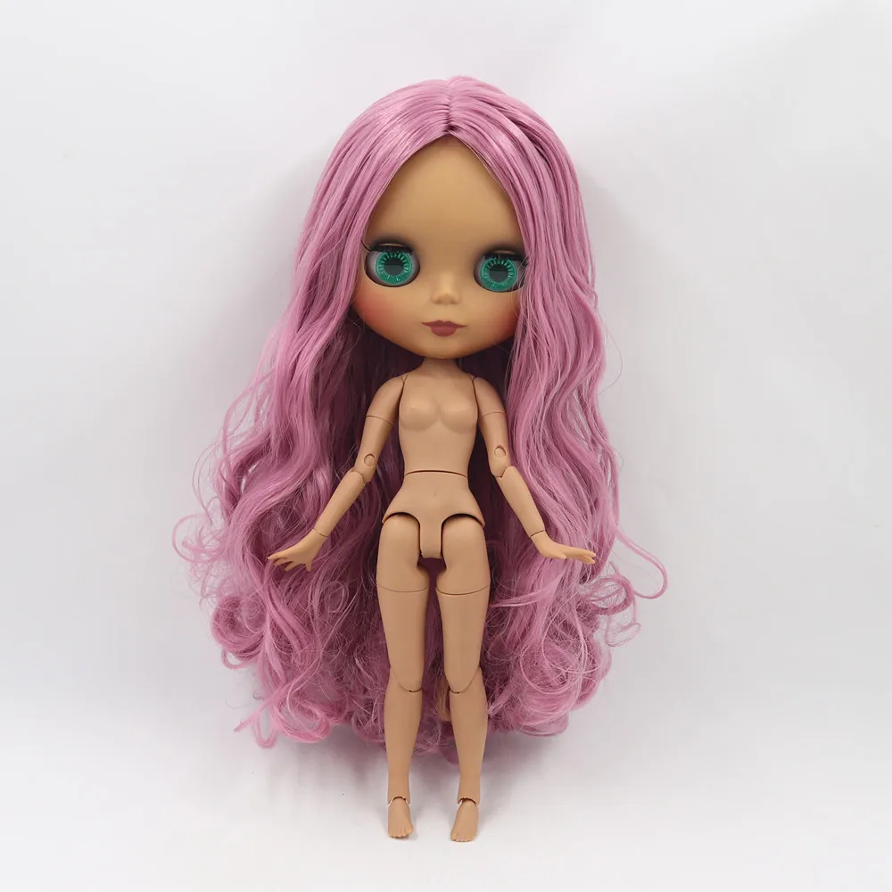 Ледяной DBS Blyth кукольные 1/6 bjd BL1063 голая кукла с темной кожи фиолетовый длинные