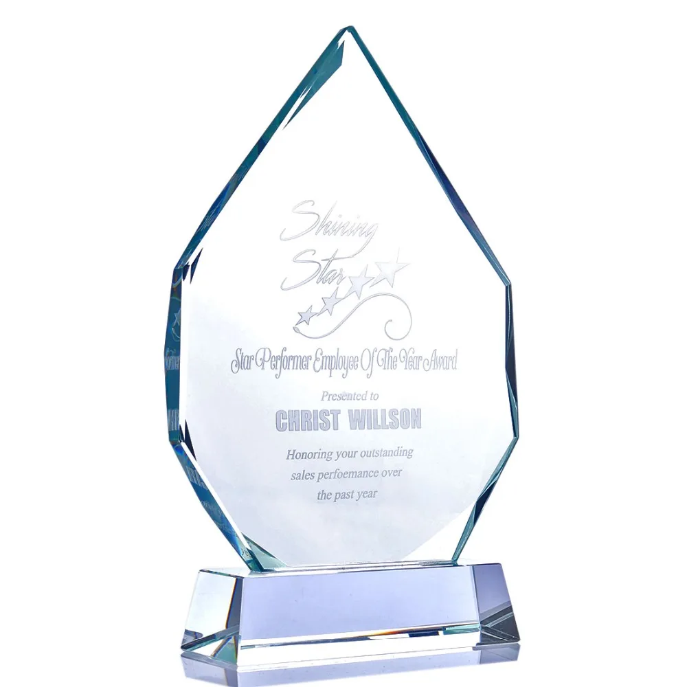 Customize Iceberg Shape Crystal Award Plaque for Personal, Business