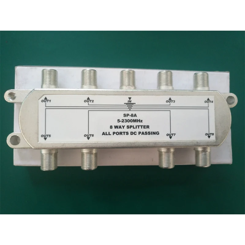 Cable Low Loss RF Splitter for Cable & Satellite TV 8 Way 1 to 8