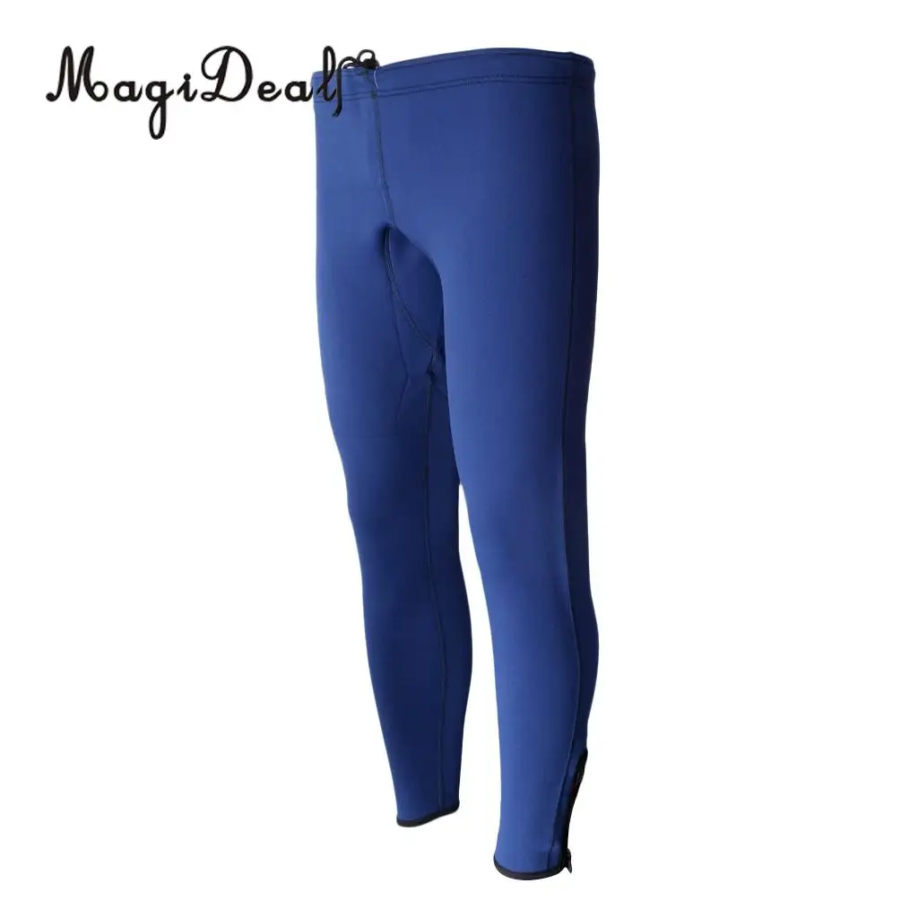 Mens 2mm Neoprene Elastic Zipper Jacket Top Long Pants Split Wetsuits Diving Suit Swimsuit Scuba Surf Snorkeling
