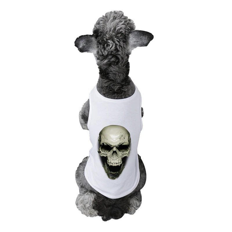 Pet 3D Футболка Мода хип хоп Стиль печатных Летняя майка с черепом для маленький