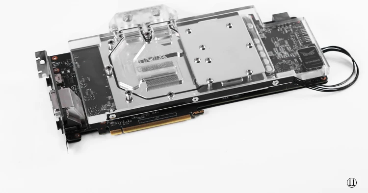 Блок графической карты для ASUS ROG STRIX GTX1080TI O11G GAMING/1080/1070 O8G GAMING/1070TI с полным покрытием