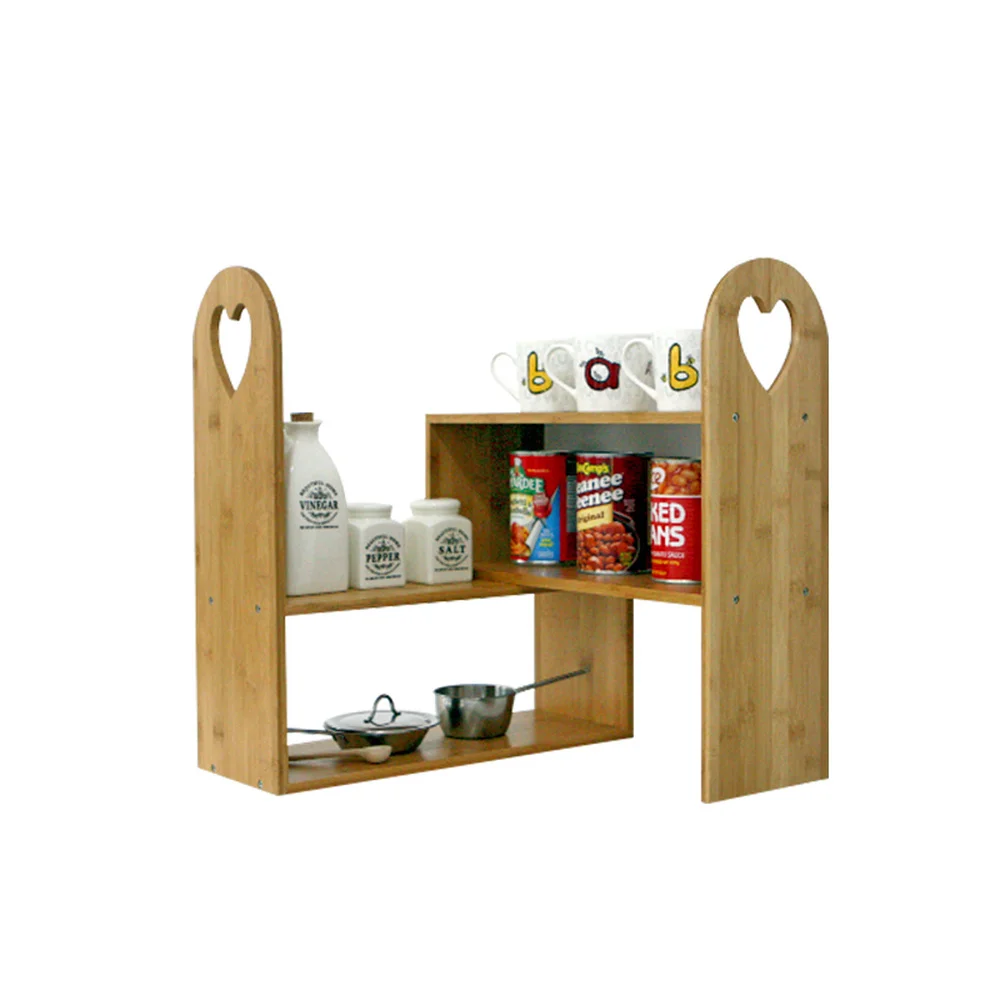  A1 Kitchen multifunctional seasoning rack simple bamboo racks kitchen storage shelf dish storage ra - 32910013939