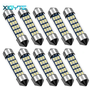 

10PCS Festoon 31mm 36mm 39mm 42mm LED Bulb C5W Super Bright 3014 SMD Canbus Car Styling Light Auto Interior Doom Lamp 12V