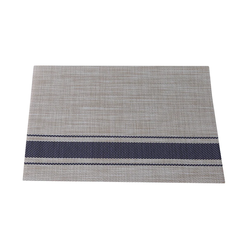 double stripe blue Двухдиапазонный противоосколочный Настольный коврик изоляция простая в скандинавском стиле кухонная салфетка-подставка подставки настольные украшения - Цвет: double stripe blue