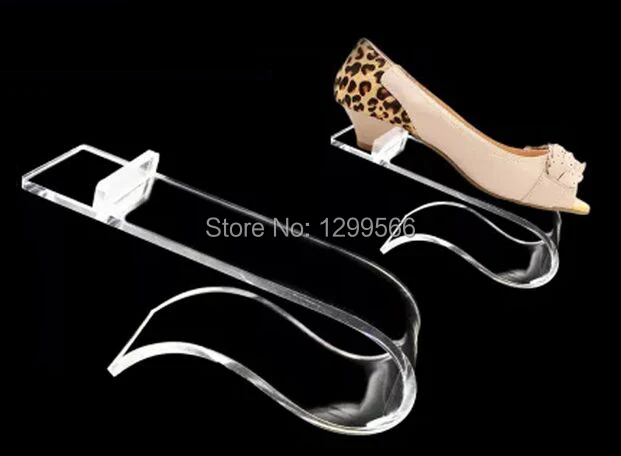 

5pcs High quality n shape Clear Acrylic shoe display stand shoes tree shoe heels showing stand shoes display holder rack XJ-10