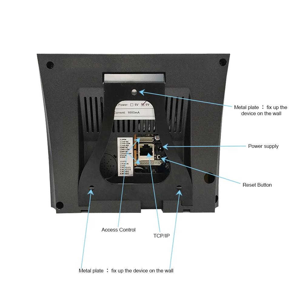 Face Recognition Fingerprint Time Attendance System TCP/IP USB Fingerprint Door Access Control Clock Employee Attendance Machine