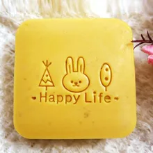 Счастливая жизнь кролик мыло делая штамп прозрачный животных серии Psoap печать с ручкой акрил на заказ