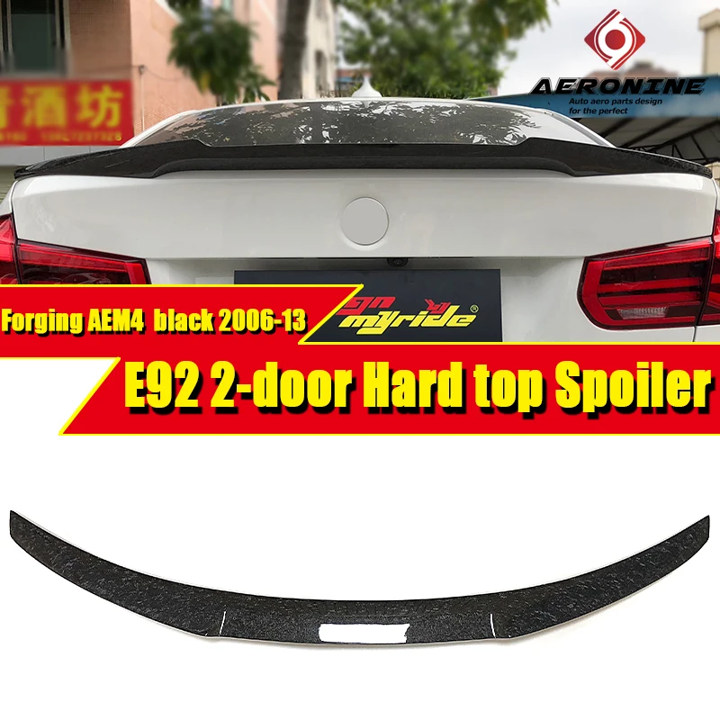 

E92 2 door Hard top Spoiler Rear Diffuser Trunk Wings M4 Style Forging Carbon For 5 series 325i 330i 335i Trunk Spoiler 2006-13