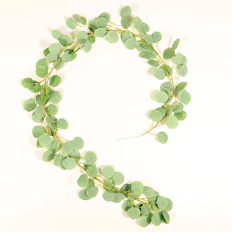 

Greenery Artificial Rattan Garland Eucalyptus Vine Wreath Wedding Party Photo Props Home Decor