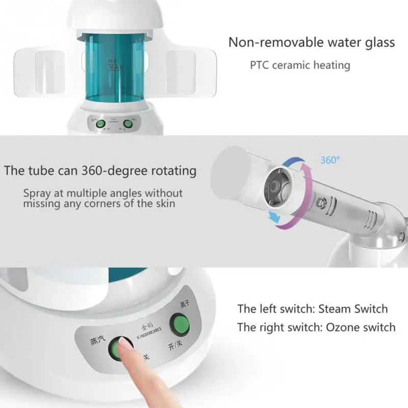  Electric Mist Face Steamer Vaporizer Humidifier Atomization Spray Moisturizing Humidifier Skin Care