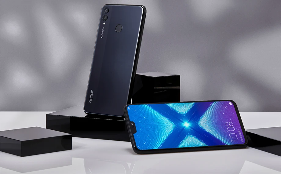 Глобальная прошивка HONOR 8X мобильный телефон 6,5 дюймов полный экран Kirin 710 Восьмиядерный Android 8,1 3750 мАч отпечаток пальца ID