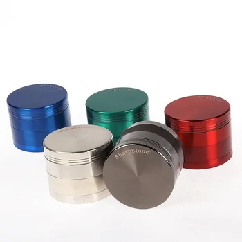 

1 PC SHARPSTONE 40MM 50MM 55MM 63MM 4 layer Metal Zinc Alloy Hand Crusher Mix Colours Tobacco Smoking Herb Grinder Wholesale