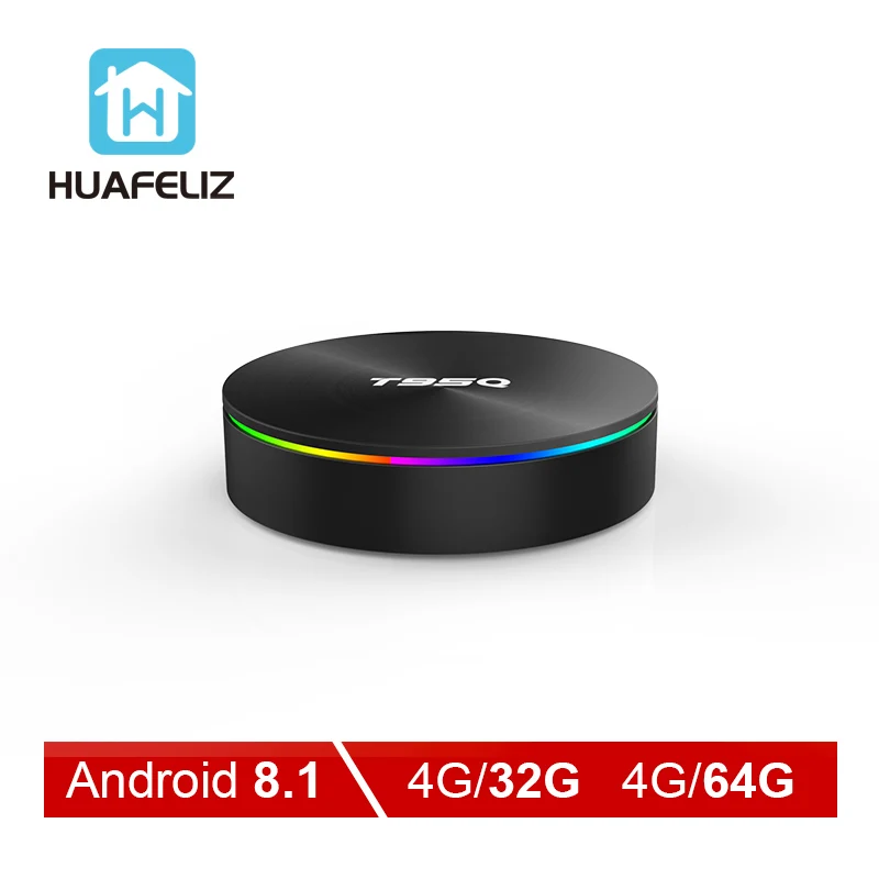 

T95Q 4GB 64GB TV BOX Android 9.0 LPDDR3 Amlogic S905X2 Quad Core 2.4G&5GHz Dual Wifi BT4.1 100M H.265 4K 4GB 32GB Media Player