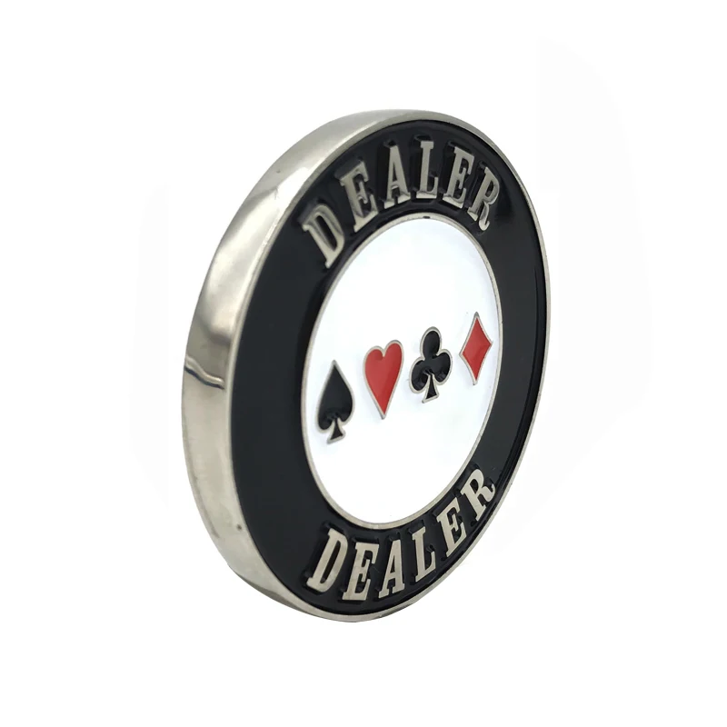 New Hot Texas Hold'em 1PC 55MM Weight Metal Dealer Button Poker Chips Souvenir Coins Metal Poker Man DEALER qenueson New Hot Texas Hold'em 1PC 55MM Weight Metal Dealer Button Poker Chips Souvenir Coins Metal Poker Man DEALER qenueson