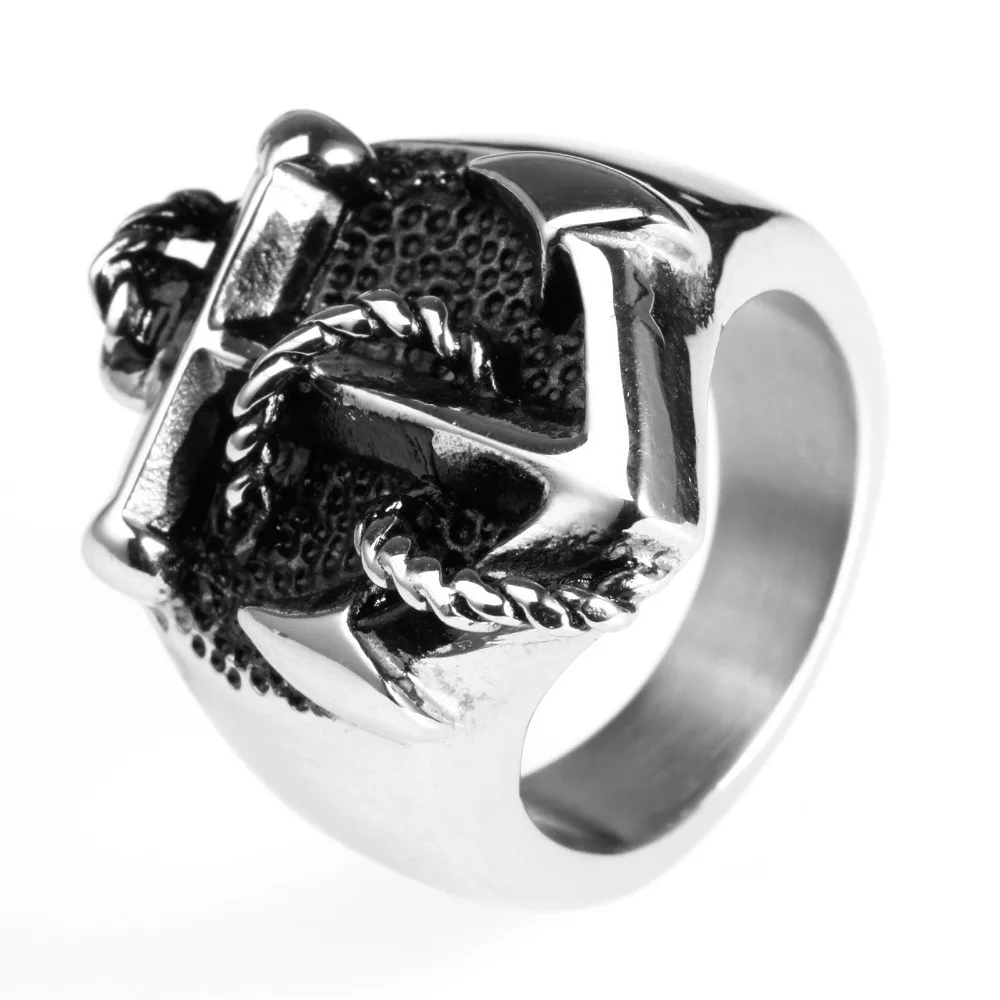 Men's Navy Anchor Nautical Sailor 316L Stainless Steel