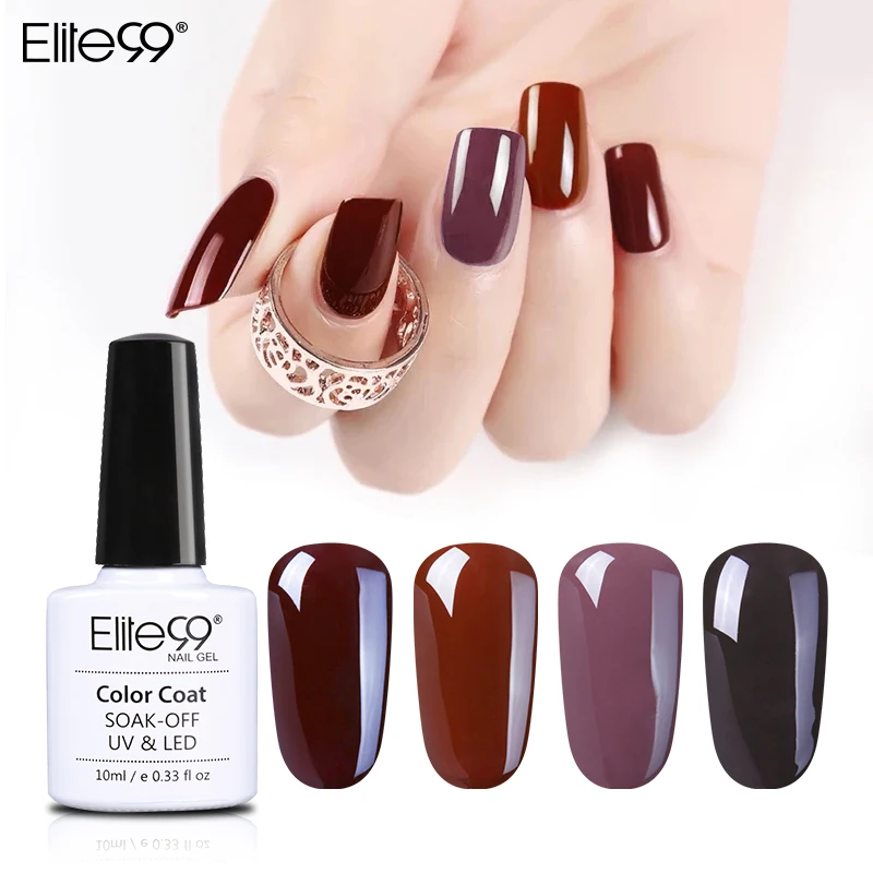 Aliexpress.com : Buy Elite99 Coffee Brown Colors Series Nail Gel Polish ...