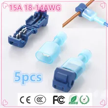 Free shipping 5pair Blue Quick Splice Wire Connector Scotch Lock Male Spade Crimp Terminal for Soft Wire 1-2.5square 18-14AWG