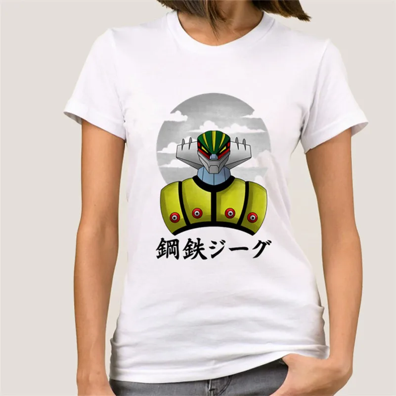 

Summer New KOTETSU JEEG Women T Shirt Cool Print Female Steel Jeeg T-shirt Woman Tees 016
