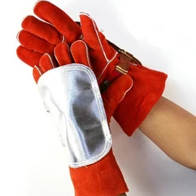 Коврик для сварочных перчаток с высокой теплозащитой, алюминиевая и яловая кожа, антиогнестойкий коврик для сварки