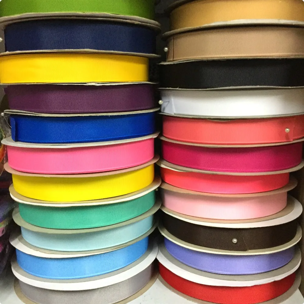 1"(25mm) high quality Grosgrain Ribbon Solid Color Ribbon 22 Color