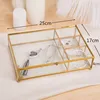 Creative Nordic style Retro Glass jewelry storage box Jewelry display box Desktop storage organization Home Decoration 5