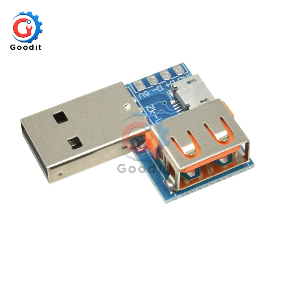 USB Converter Standard USB Male to Micro USB Female 4P Terminal Adapter 2.54mm