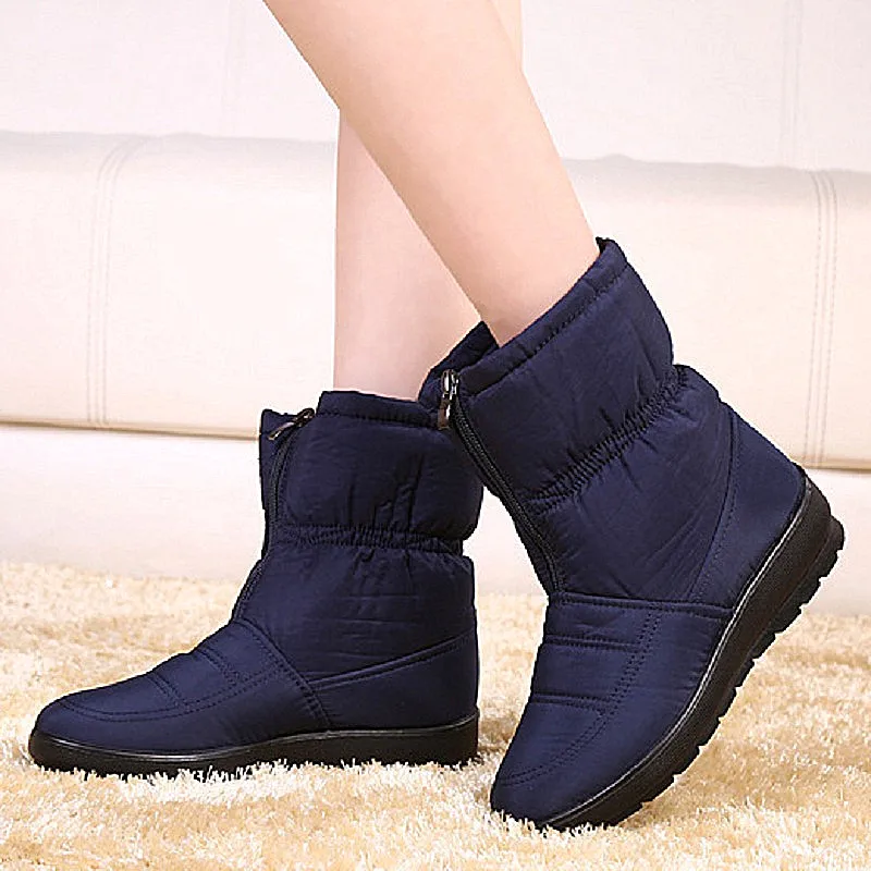 Winter Boots Women Shoes Platform Female Snow Ankle Boots Waterproof Ladies Plush Insole Fur Bota Feminina 2019 Black Botine Winter Boots Women Shoes Platform Female Snow Ankle Boots Waterproof Ladies Plush Insole Fur Bota Feminina 2019 Black Botine