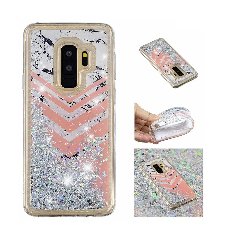 Чехол для телефона samsung Galaxy S9 S8 плюс класса люкс с изображениями искрящихся