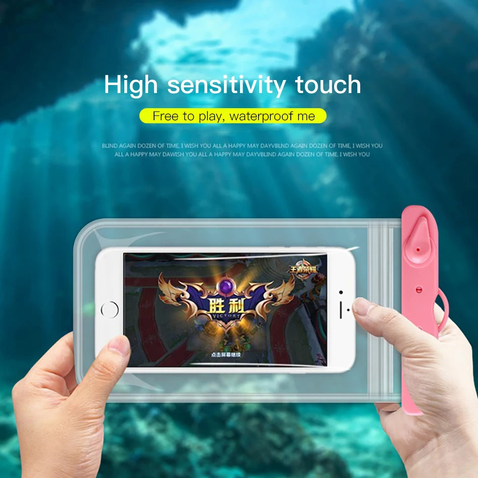 !ACCEZZ PVC Waterproof Bag 6 inches Pouch Phone Case For iPhone XS XR Xiaomi Huawei Samsung HTC Mobile Phone Swimming Cover Case (7)