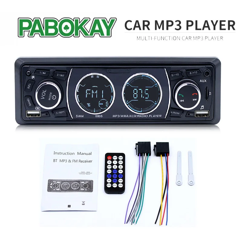 

Free Ship 8808 1 Din Car Radios 4'' LCD Stereo MP3 Music Player Bluetooth Dual USB TF AUX FM Radio Hands Calling In-dash