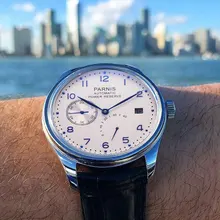 43mm Parnis White Dial Date New Arrival Parnis Mechanical Watches Power Reserve ST Steel Automatic Watch men's Watch 43mm Parnis White Dial Date New Arrival Parnis Mechanical Watches Power Reserve ST Steel Automatic Watch men's Watch