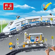 Banbao RC Train 8221 Remote Control Building Block Sets 662pcs Educational Jigsaw DIY Construction Bricks toys for children
