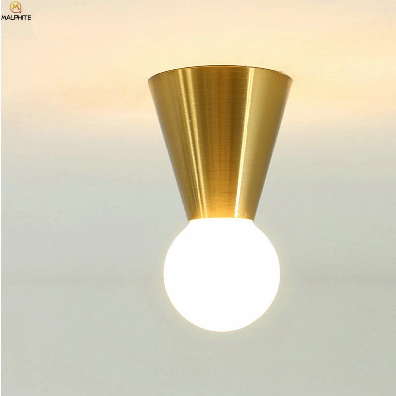 

Nordic Led Ceiling Light American Simple Golden Lustre Led Ceiling Lamp Bedroom Corridor Living Room Lighting Kitchen Luminaire