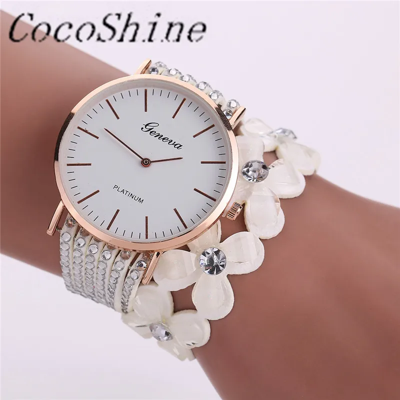 CocoShine A 888 Fashion Leisure Womens Quartz Bracelet font b Watch b font Crystal Diamond Wrist