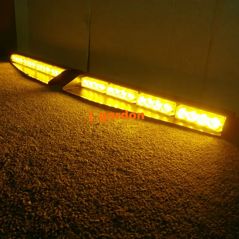 

2x 16 LED Exclusive Split Visor Deck DashCar Truck Emergency Beacon LightBar Strobe Warning Amber LightBar