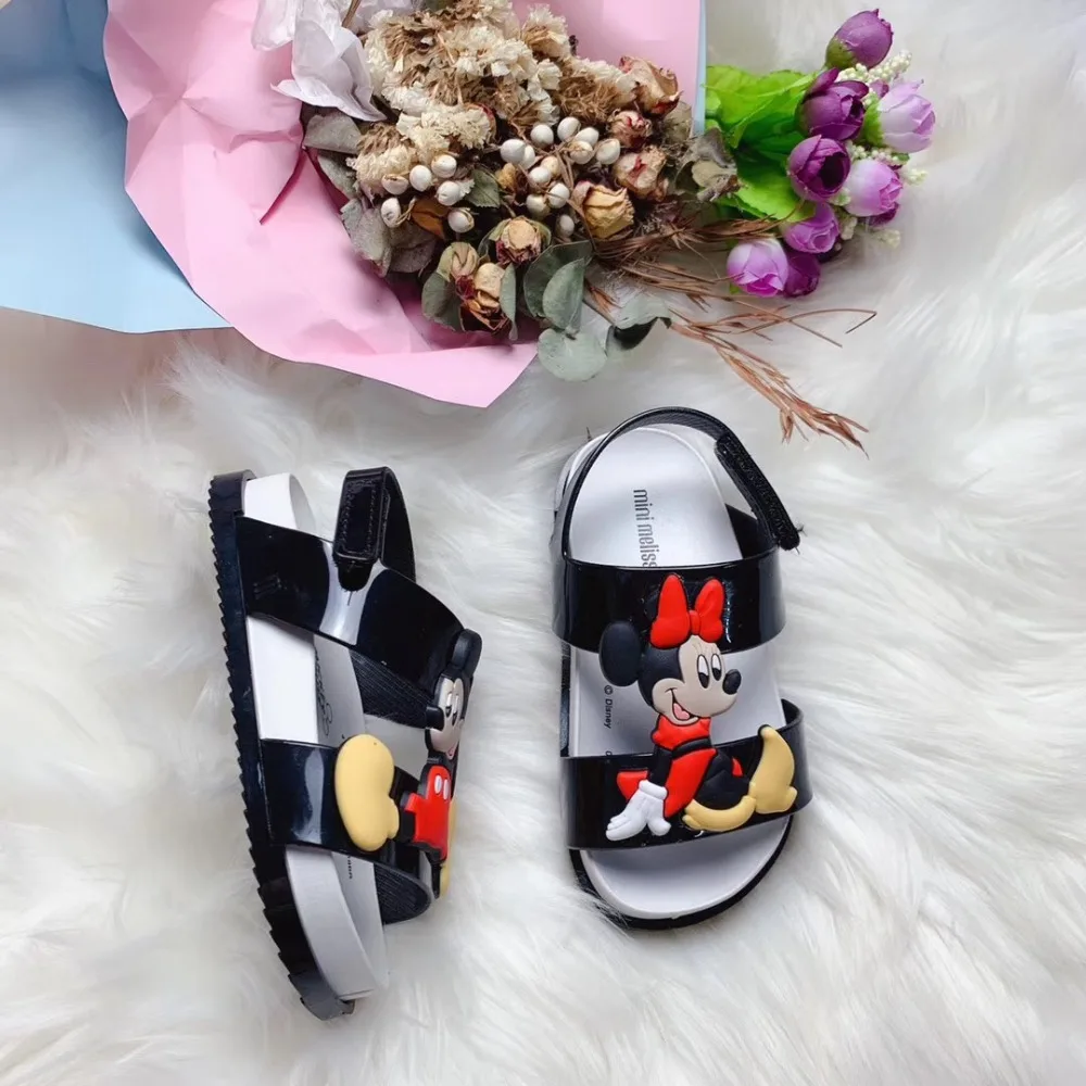 Mini Melissa Ultragirl/ г. новые оригинальные сандалии для девочек бразильские прозрачные сандалии Нескользящие Детские пляжные сандалии для малышей, 13,5-18,5 см