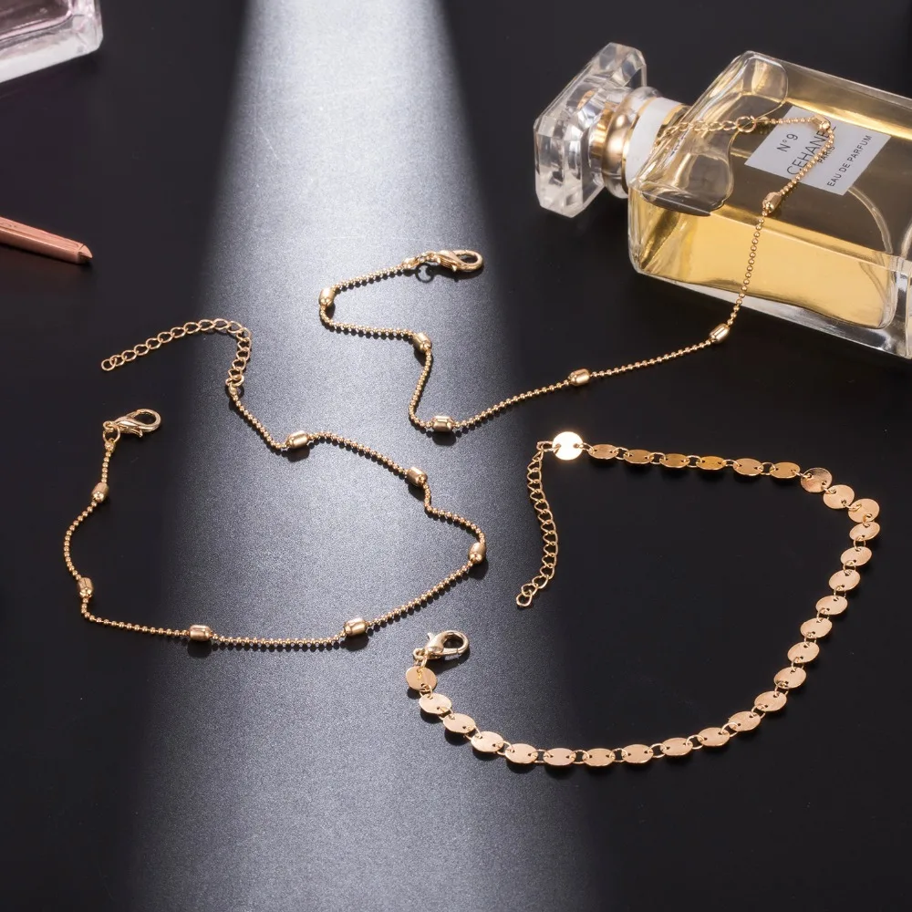 Bohemian Multilayer Beads Anklets For Women Fashion Sequins Anklet Bracelet On Leg Summer Beach Anklet Set Female Foot Jewelry - Image 2